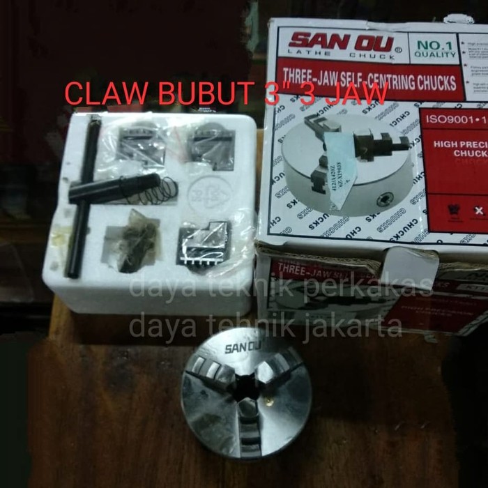 CLAW BUBUT 3" 3 JAW - KEPALA BUBUT 3" KAKI 3 - CHUCK BUBUT 3" SAN OU