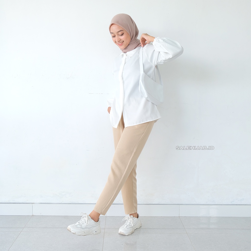 BAGGY PANTS AMERICAN DRILL (celana beggy panjang bagy wanita)-COKSU/MOCCA MUDA