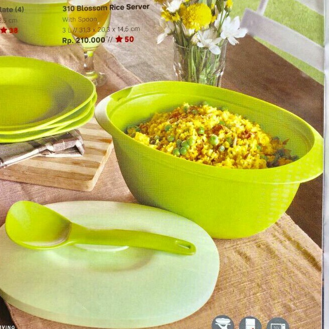 Diskon Blossom Rice Server Tupperware