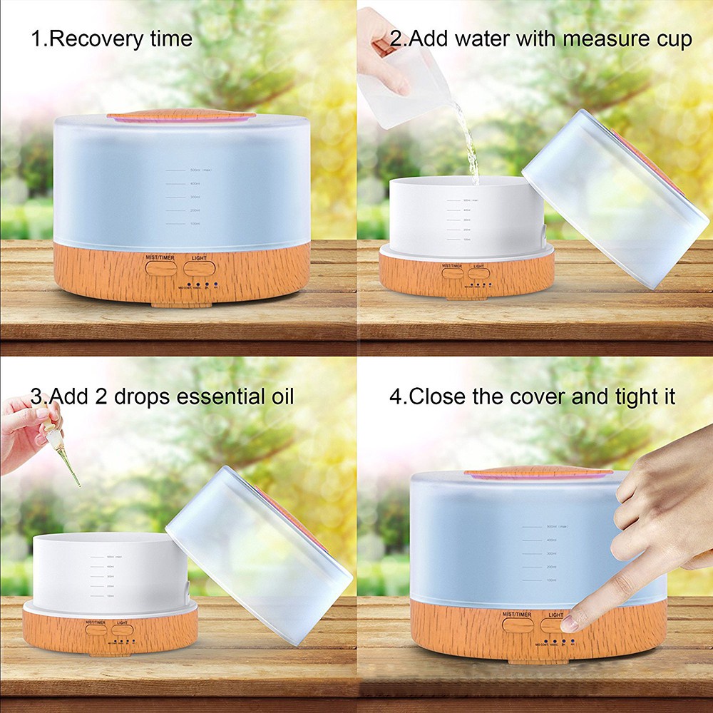 Humi H04 -Essential Oil Aromatherapy Diffuser Ultrasonic Cool Mist With Remote