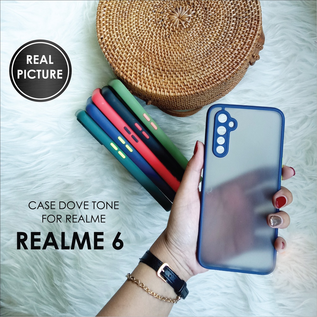 CASE HP REALME 6 SOFTCASE DOVE MATTE PLUS PELINDUNG CAMERA