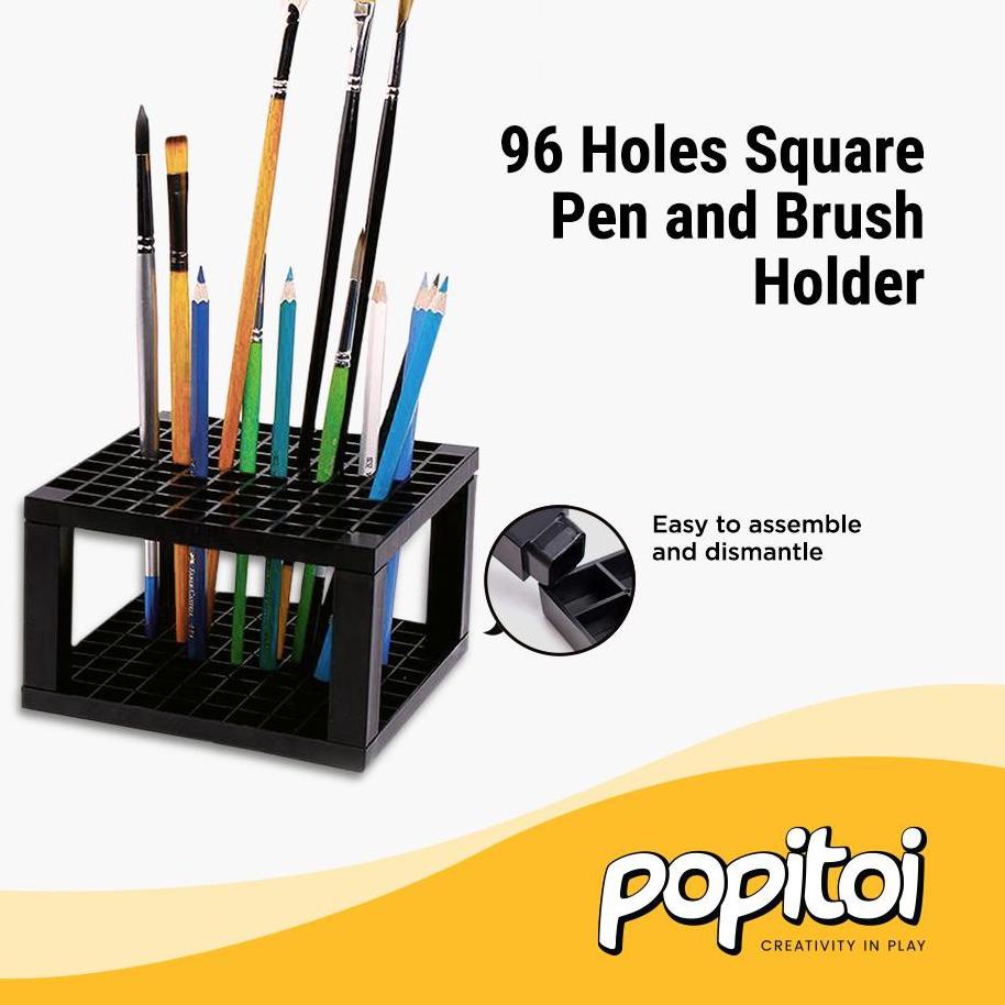 

Flash Sale 96 Holes Square Pen & Brush Holder - Tempat Pulpen & Kuas Desk Organizer Meja Alat Tulis .,
