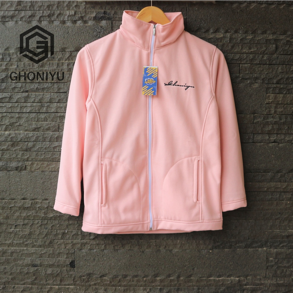 Produk Terbaru - Jaket Anak Ghoniyu Kids High Neck Sweater Fleece Logo Bordir Zipper Unisex Original