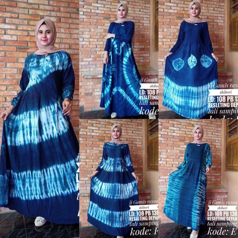 GAMIS RAYON ABSTRAK SHIBORI TIE DYE