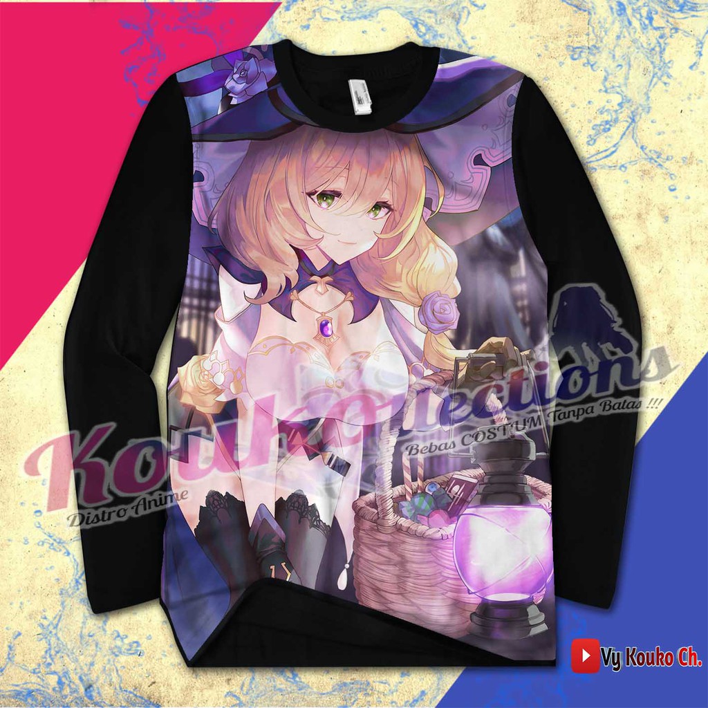 Longsleeve Lisa Genshin Impact Game MMORPG Toram online FULLPRINT pakaian pria anak Koukollections