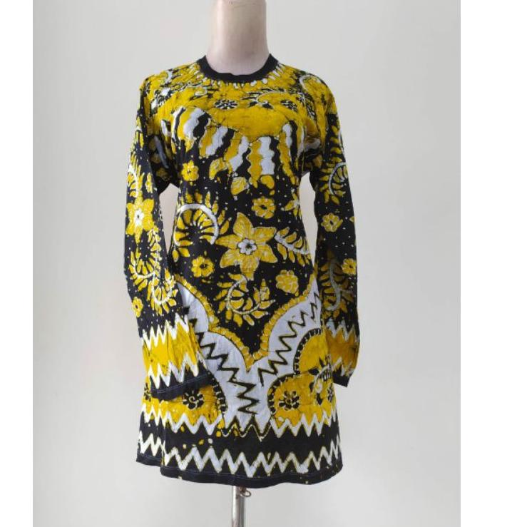 Best Seller.. atasan cewek lengan panjang, batik tulis bahan kaos adem non busui