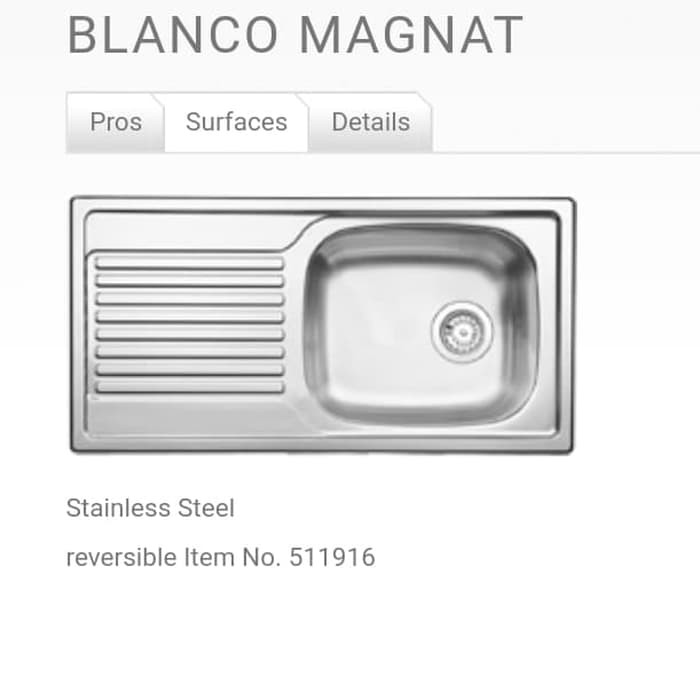 Blanco Magnat kitchen sink only