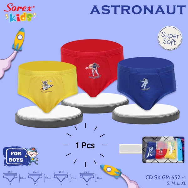 1 pcs Celana Dalam Anak Laki-laki - Pakaian Dalam Anak - Sorex Kids CD Anak Laki Boys Robot Super Soft CD SK GM 652