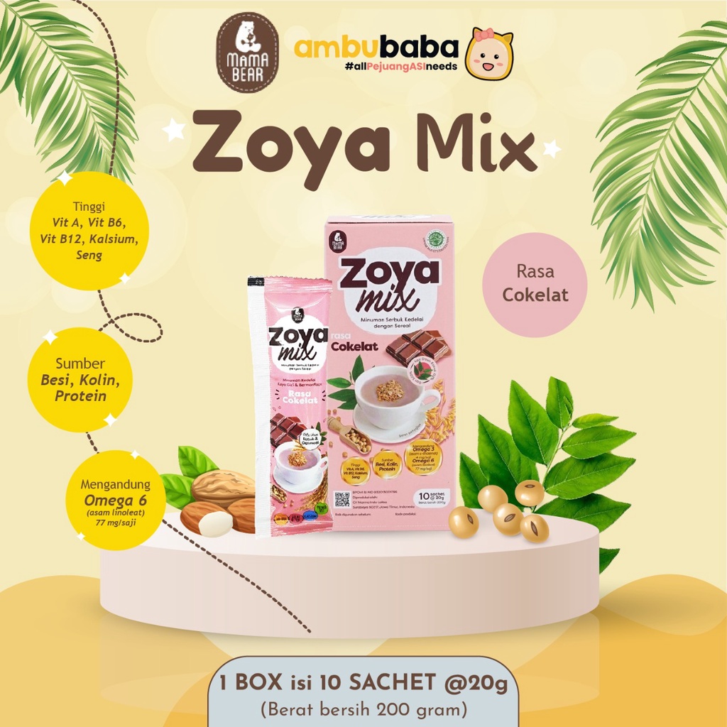 MAMABEAR MAMA BEAR Zoya Mix Soya Mix Kedelai Minuman Pelancar Asi Booster SoyaMix 200GR 200 GR