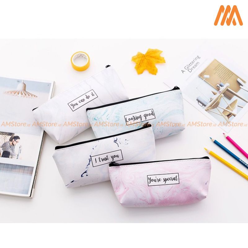 

AM - Tempat Pensil Marble Pattern / Tempat Kosmetik