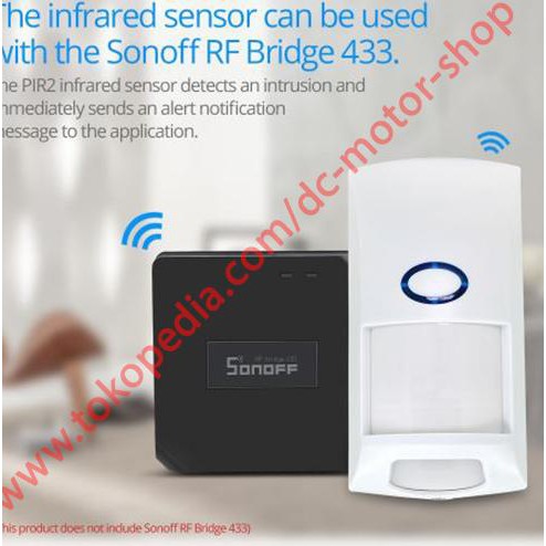 ℗ Sonoff PIR Motion Sensor 433Mhz RF Smart Home - Sensor Gerak Sonoff ➧