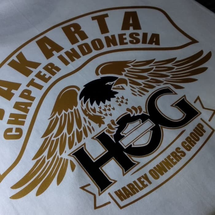 tshirt baju kaos HARLEY DAVIDSON HOG BISA REQUEST KOTA GOLD EDITION