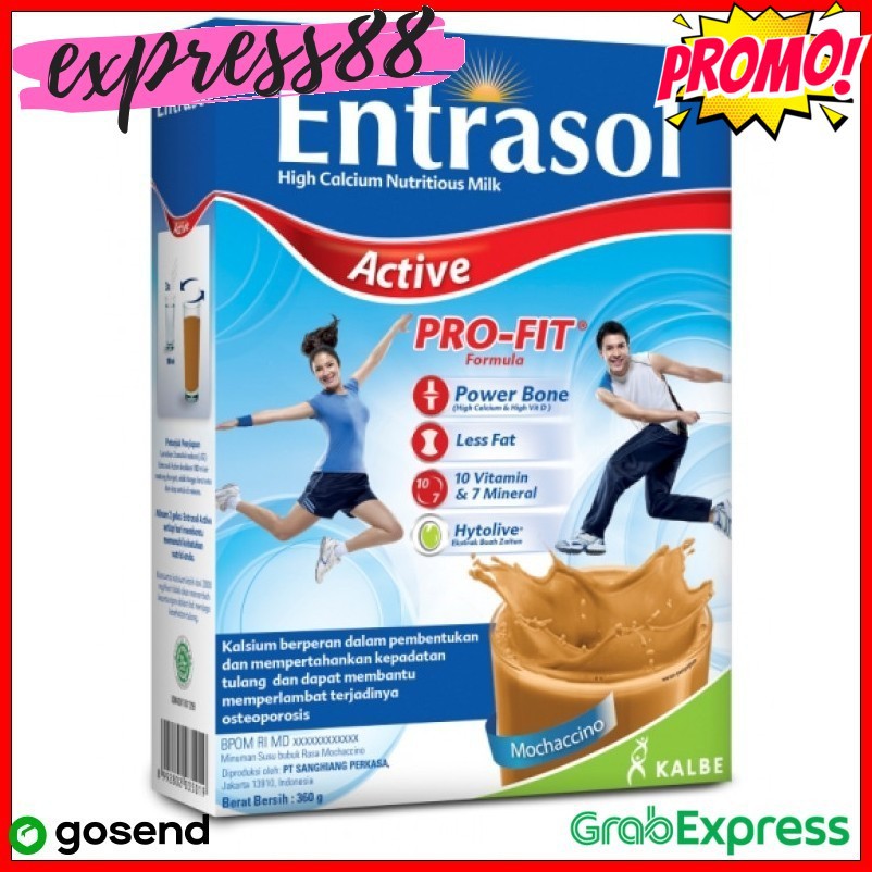 SUSU ENTRASOL ACTIVE PRO-FIT MOCHACCINO MOCCA MOKACINO 360gr 360 gr gram MURAH aktif pro fit profit