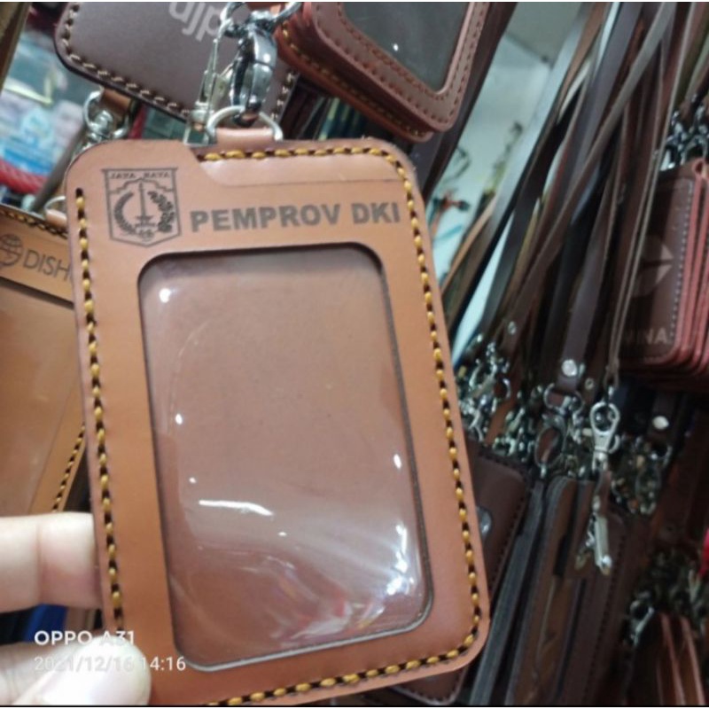 

Kalung ID Card Name Tag PEMPROV DKI Kulit Asli
