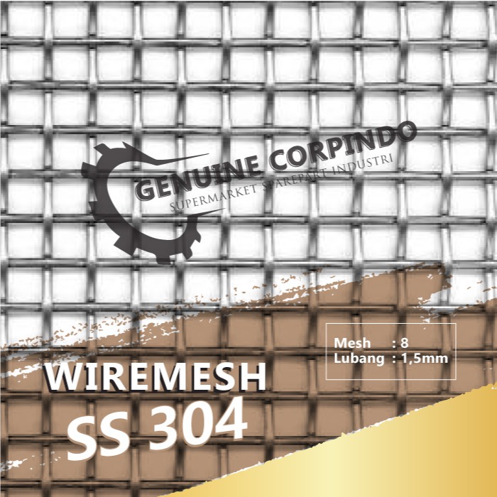 Wiremesh SS 304 Mesh 8 Lubang 1.5 mm