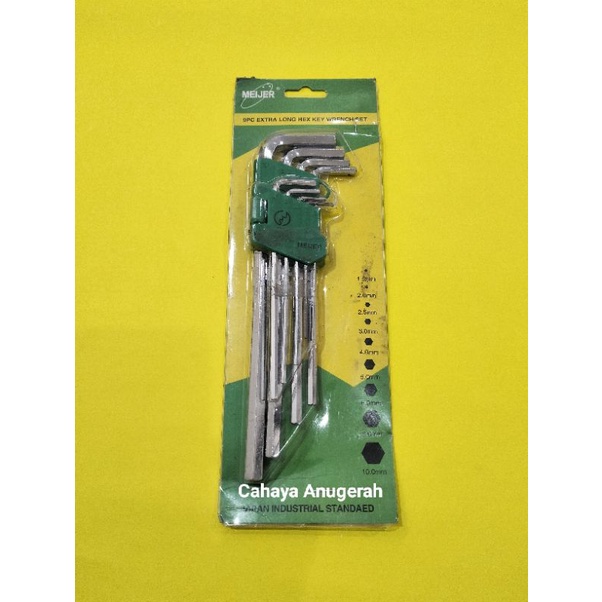 Kunci L Bintang Long Meijer / Kunci L Set Alat Bengkel