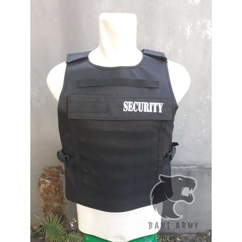 Rompi Security - Hitam Tebal - Rompi Pelindung Dada