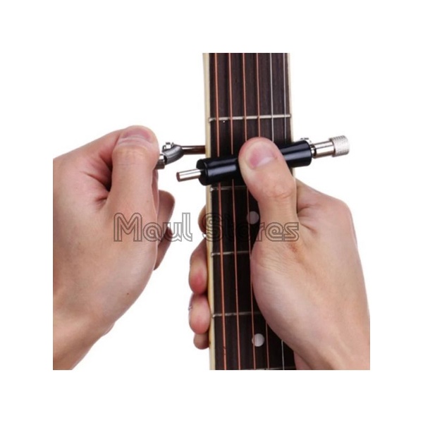 Capo Gitar Akustik Elektrik Nylon Bass Glider Slider Rollling Metal