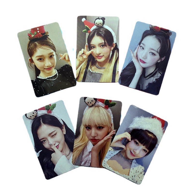 6pcs / Set Kartu Pos Motif Print Lucu Gaya Korea Untuk Koleksi Penggemar