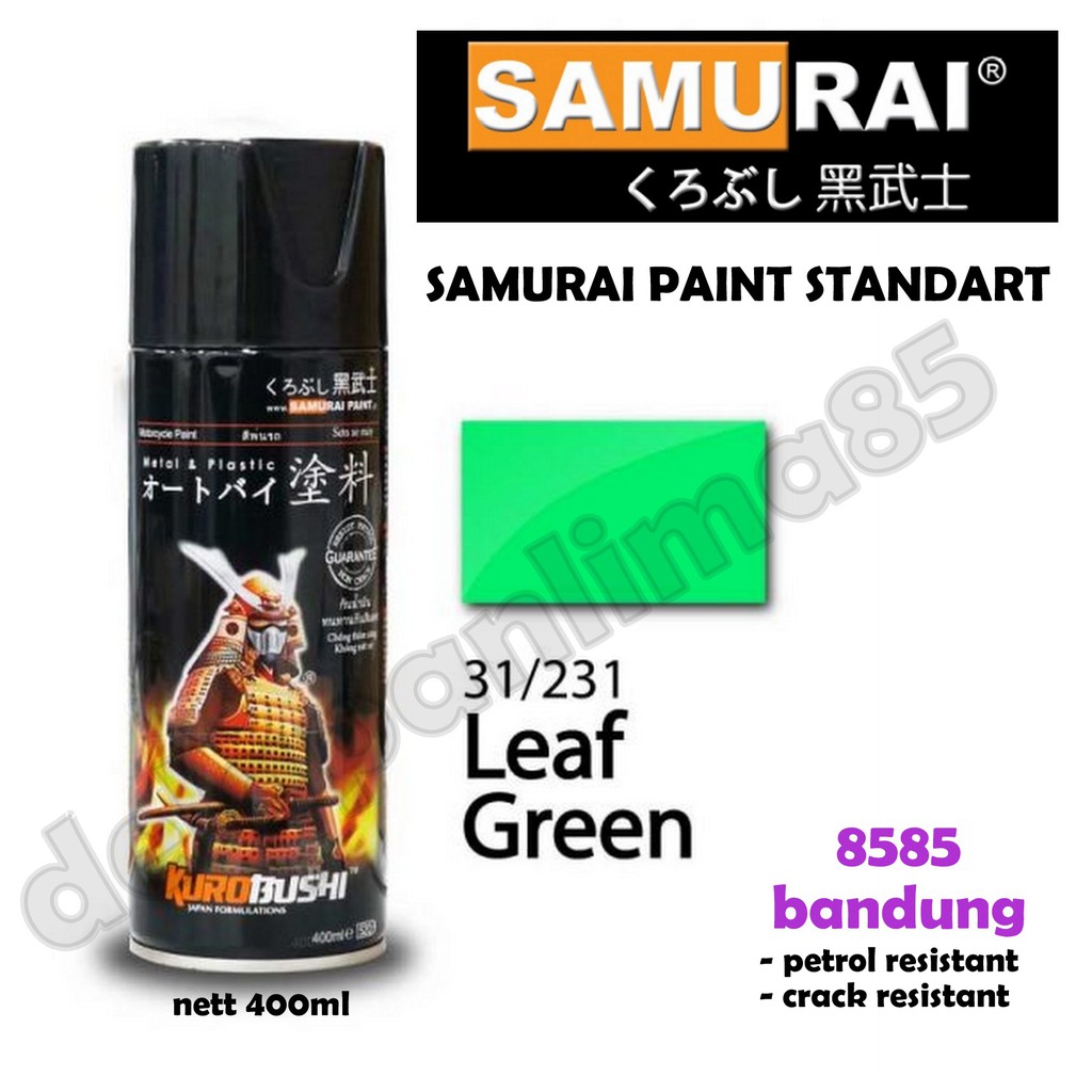 Samurai Paint 231 LEAF GREEN / HIJAU DAUN / Cat Semprot / Pylox / Pilox / Pilok / Motor