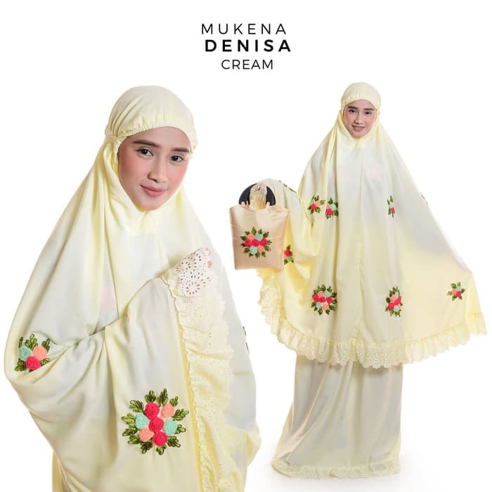  mukena  bagus putih motif  mukena  baby silky dewasa bordir  