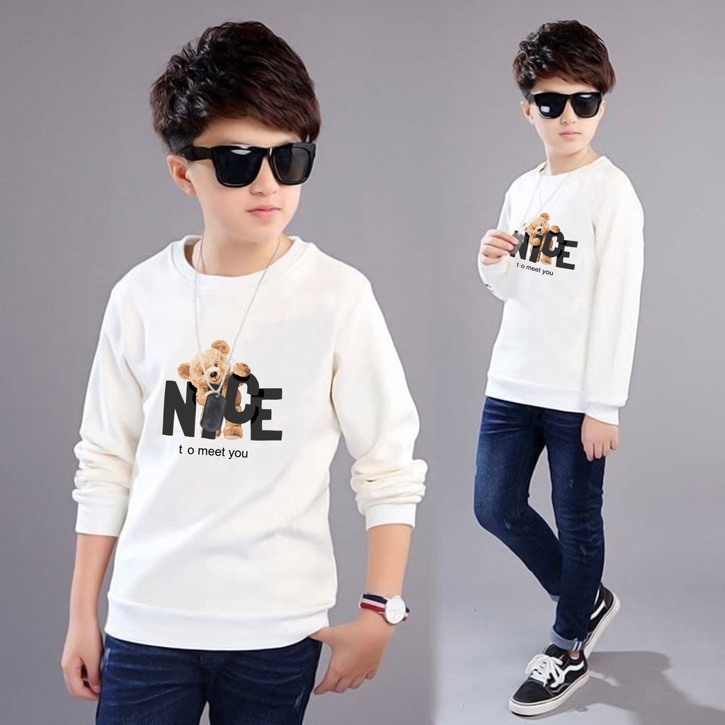 Sweater anak usia 7 8 9 10 11 12 tahun / jaket switer crewneck anak laki laki perempuan bisa cod terbaru lucu best seller