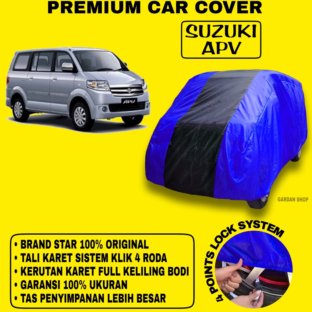Body Cover SUZUKI APV BIRU HITAM Penutup Bodi Mobil Suzuki Apv Waterproof PREMIUM