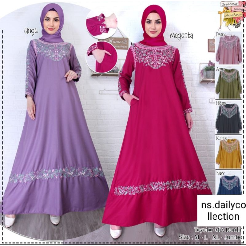 Gamis Toyobo Mix Bordir