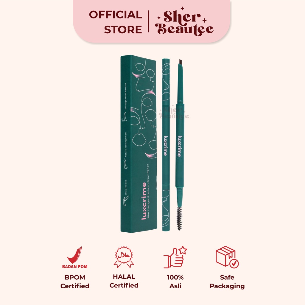 Luxcrime Slim Triangle Precision Brow Pencil Ash | Brown | Dark Brown