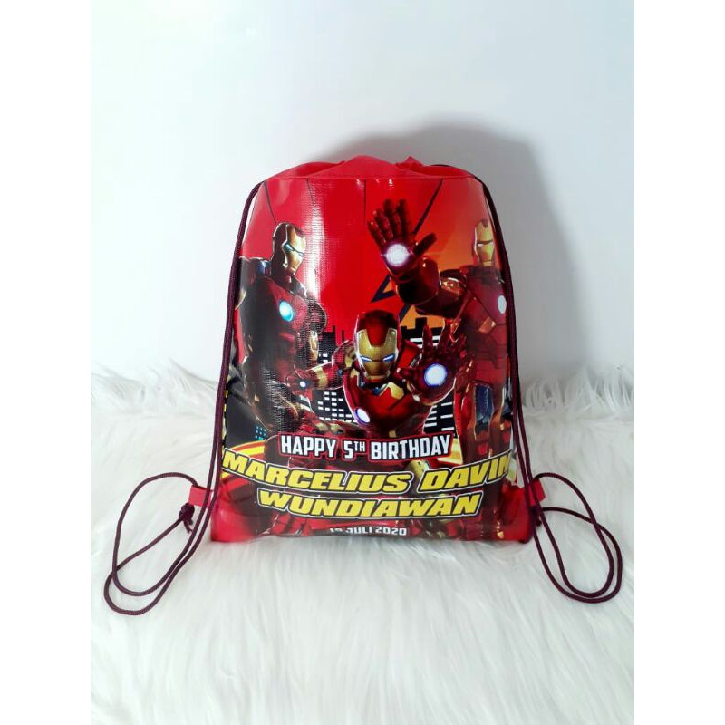 GOODIE BAG TAS SOUVENIR ULANG TAHUN MODEL SERUT RANSEL STRING BAG-5