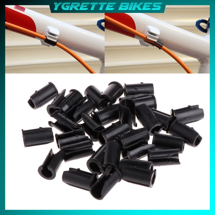 YGRETTE - 1PCS U TYPE HOUSING BUCKLE GUIDE BRAKE CABLE PLASTIK JALUR KABEL SEPEDA TIPE U DI FRAME MTB BIKE BICYCLE