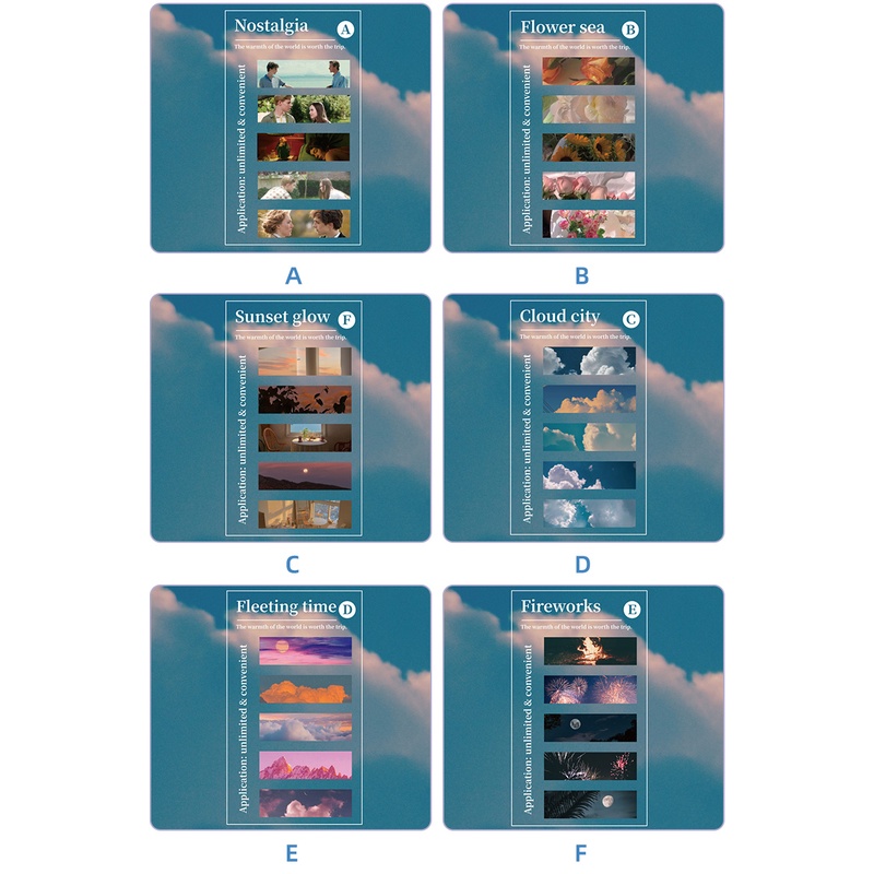 100 Sheets Creative Painted Index Label Sticky Note Student Guestbook Memo-3