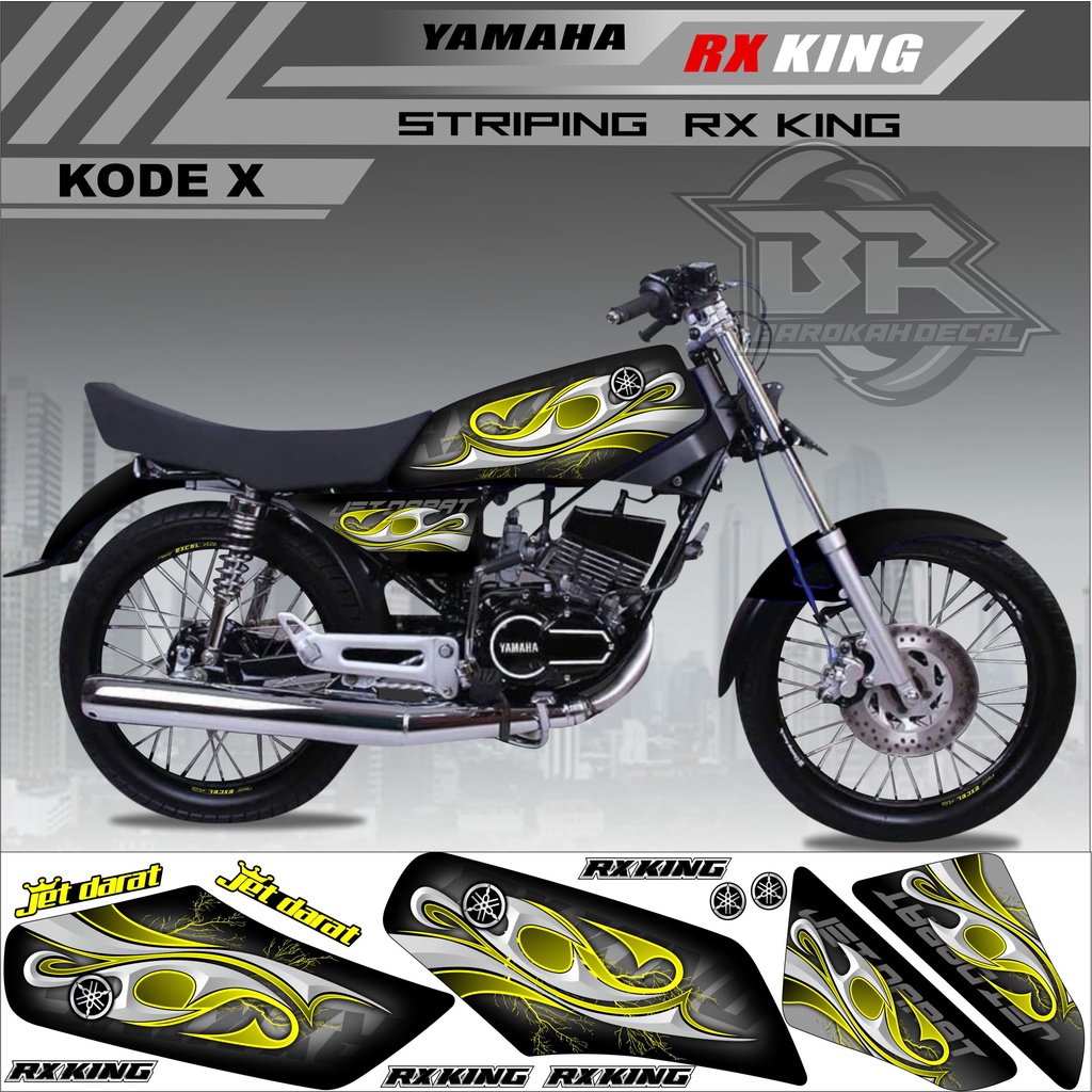 Sticker Rx King Variasi Stiker Lis Striping Rx King Kode X