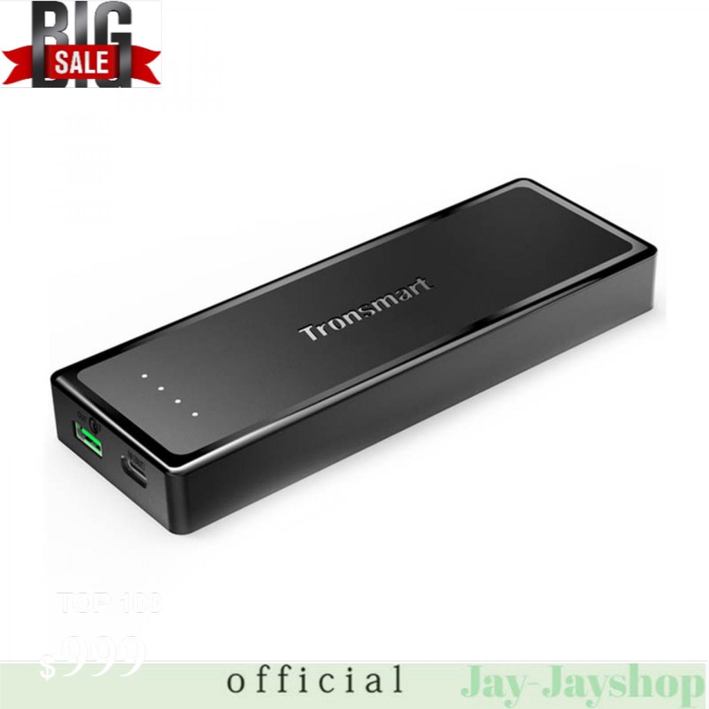 Tronsmart Presto Power Bank 1 Port USB Type C 10400mAh with Qualcomm Quick Charge 3.0 - PBT12