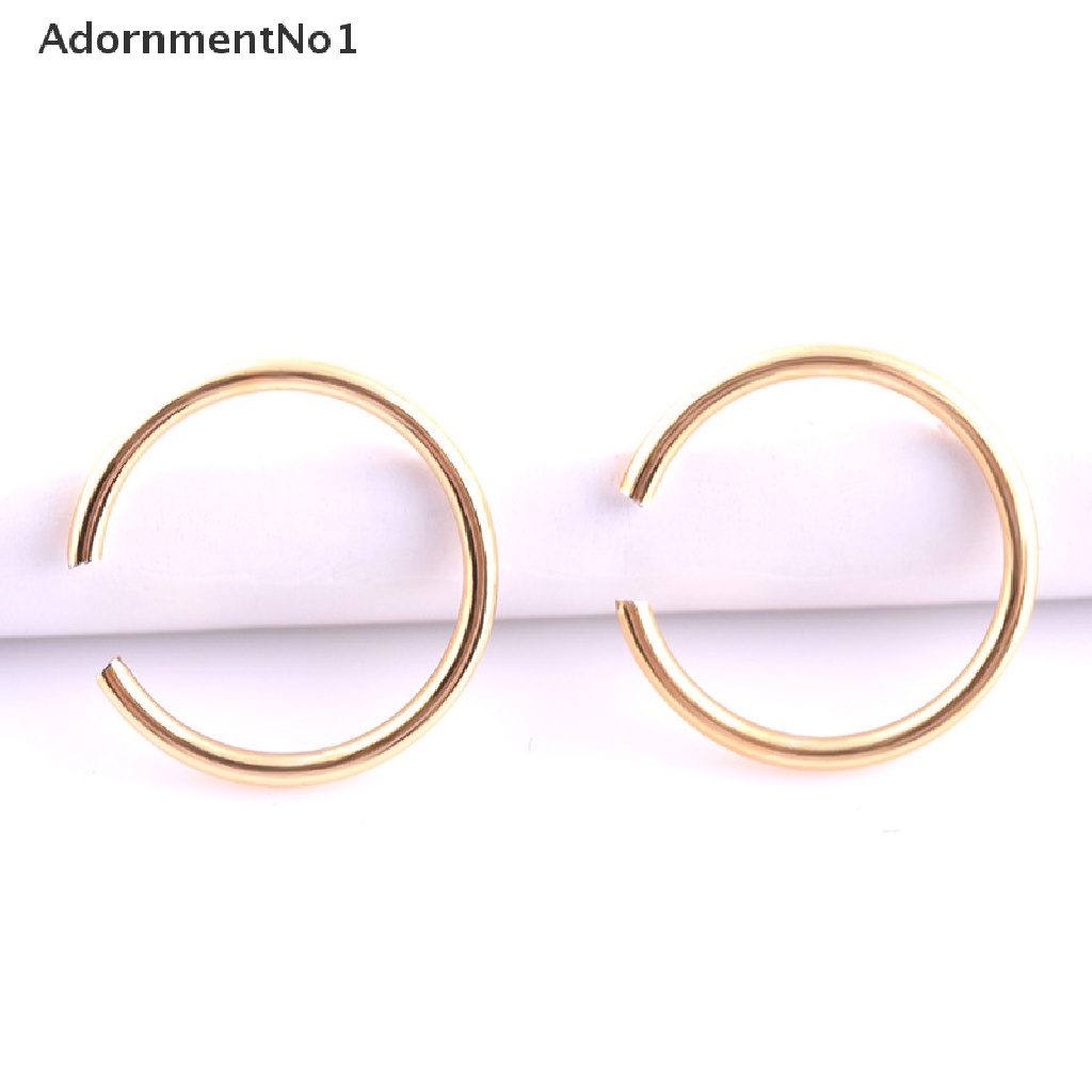 (AdornmentNo1) 9pcs / Set Cincin Tindik Hidung / Bibir / Tubuh Model Terbuka Bahan Stainless Steel Untuk Pria / Wanita