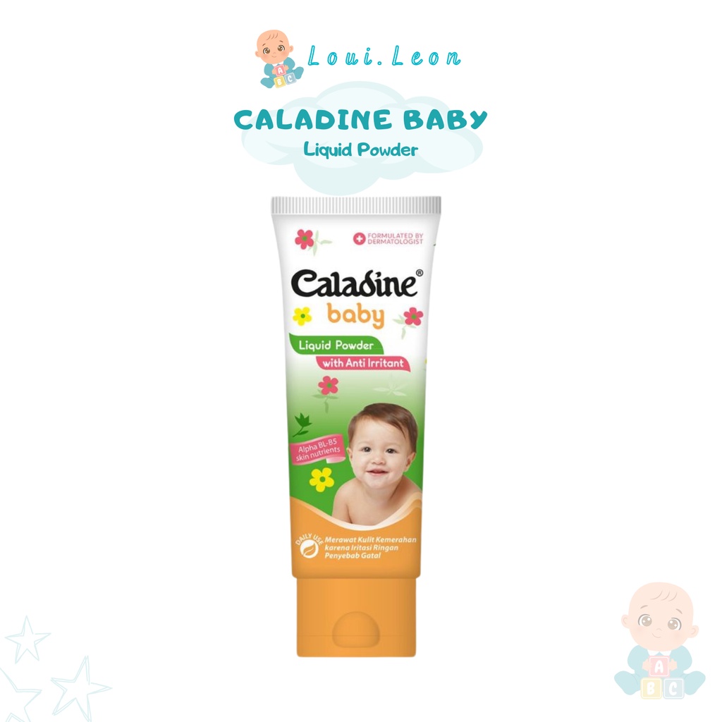 CALADINE BABY LIQUID POWDER WITH ANTI IRRITANT 100GR BEDAK CAIR ANTI GATAL BAYI