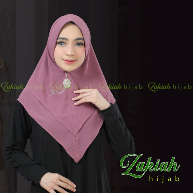 (((Ready plat HIJAB)))Hijab/jilbab instan RUNCING MINI PLAT ori ZAKIAH