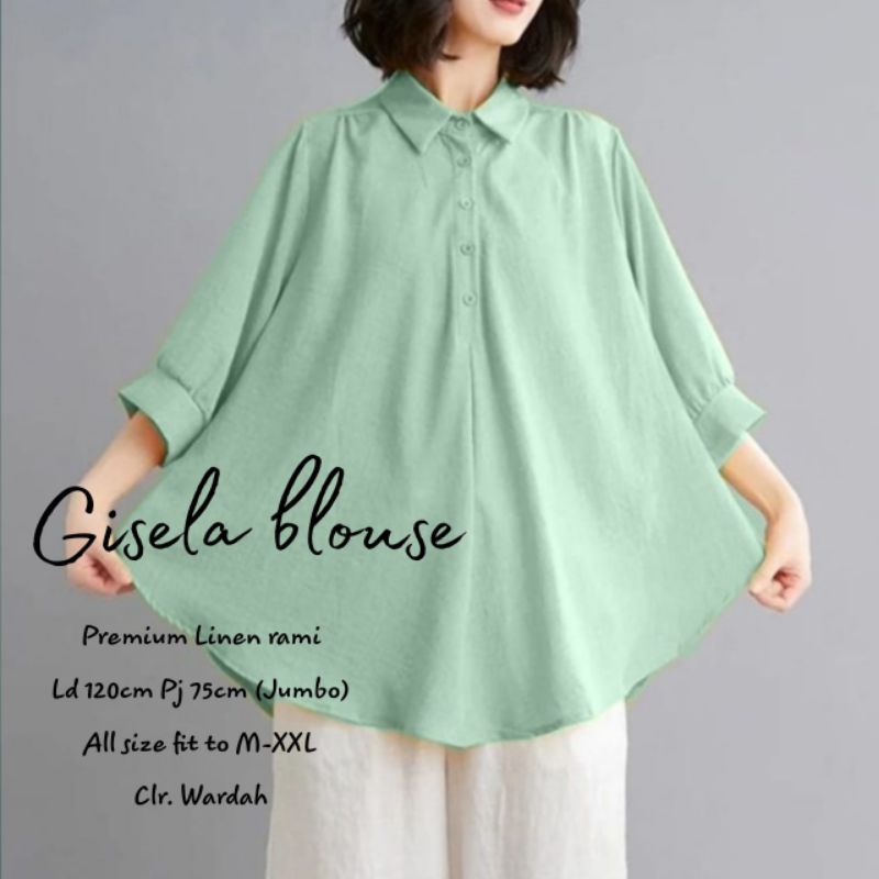 GISELA BLOUSE WANITA JUMBO LD 120cm TERBARU