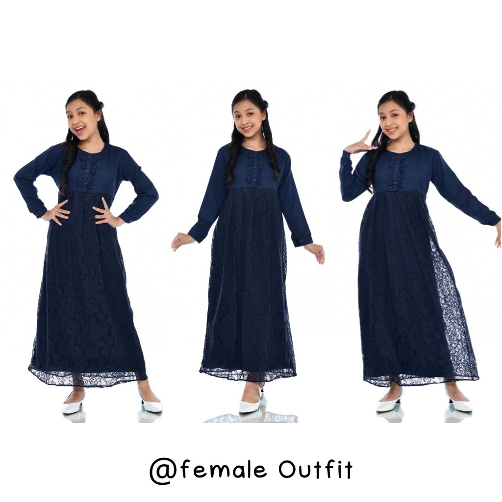dress brokat - baju anak 4-12 tahun - gaun brokat