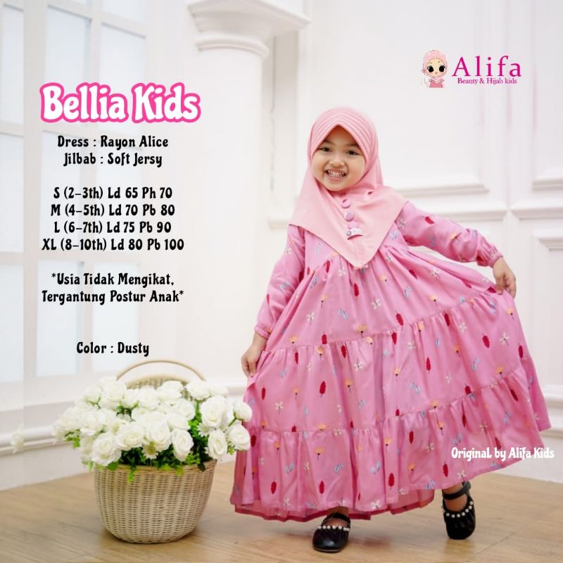 BELLIA KIDS DRESS FREE HIJAB ALIFA