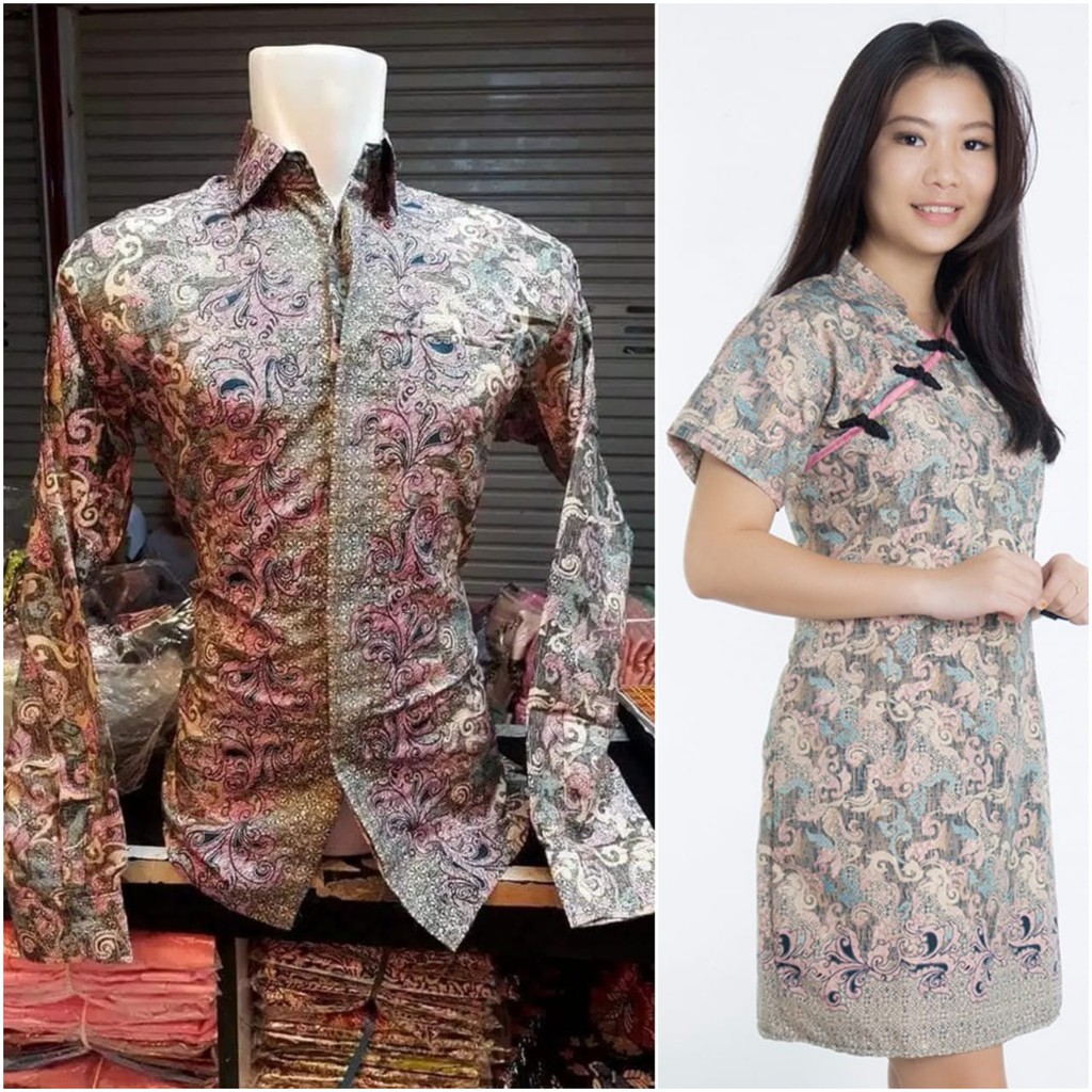 Couple Larni Dress  Midi Cheongsam imlek  natal kombi kemeja 