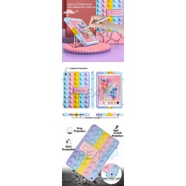 Pop It Bubble Rainbow Standing Case Casing Cover Anak Kids iPad Mini 6 8.3