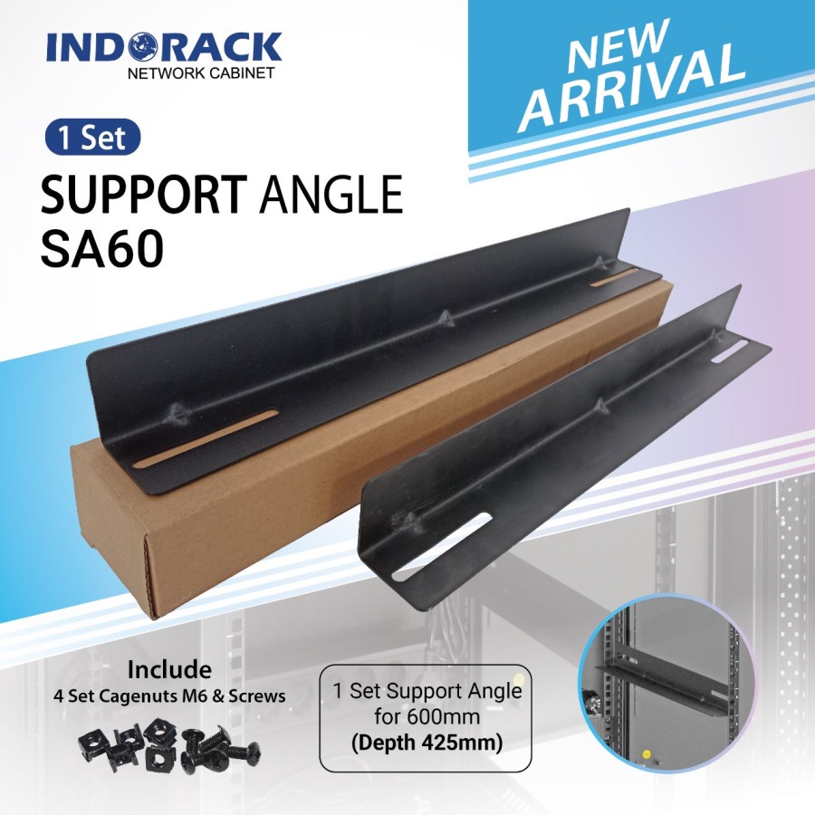 Support Angle Rack / Siku L Wallmount INDORACK SA60 Depth 425mm