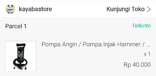 Pompa Angin / Pompa Injak Hammer / Pompa Angin Kasur
