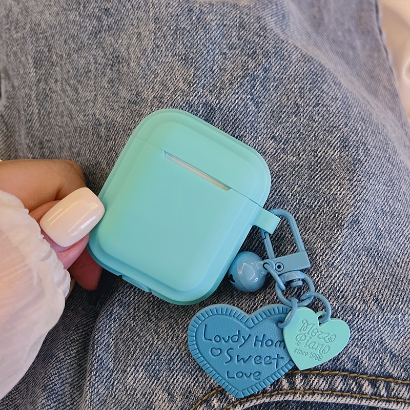 Casing Silikon Motif Hati Warna Permen Macaron Untuk Airpods 1 2 3 pro I13 pro Inpods 12 I12 I11 I9S I23