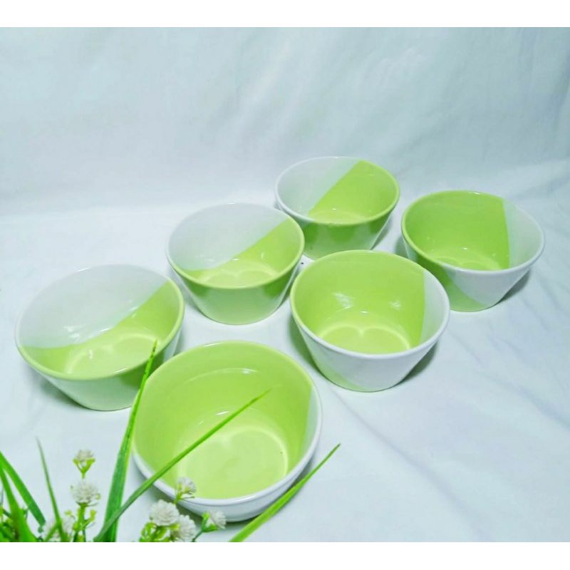 Mangkok keramik two tone (harga per lusin)