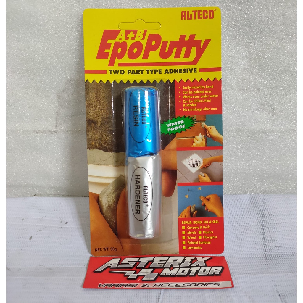 Lem Epo Putty Alteco.Lem Kapal Lem Porting 50gram Lem serba Guna Tahan Panas