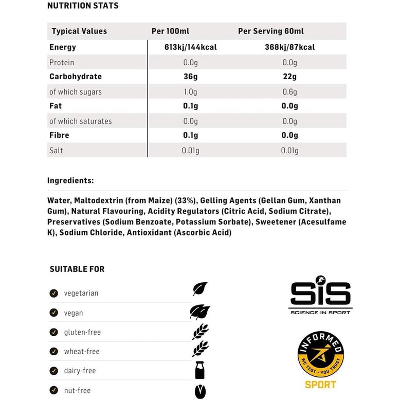 SIS GO ENERGY GEL APPLE ISOTONIC TENAGA LARI SEPEDA OLAHRAGA GU STAMINA