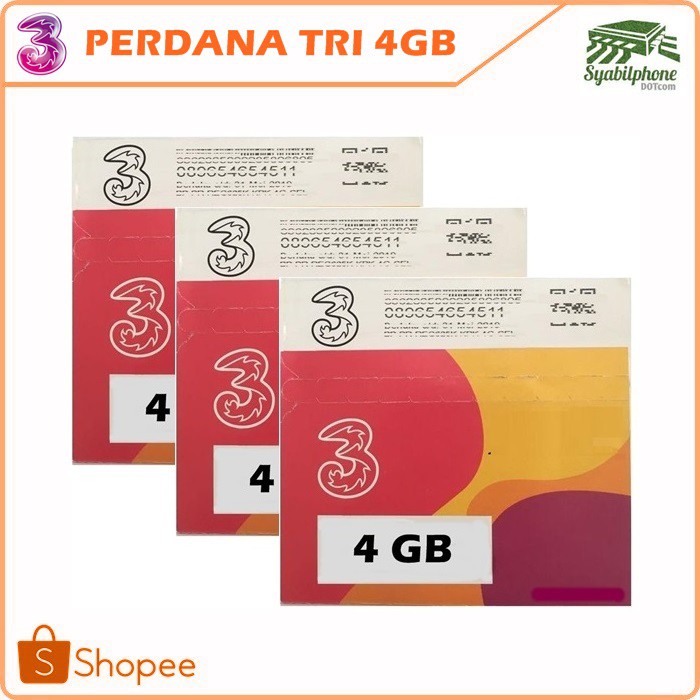 KARTU PERDANA KUOTA TRI 4GB