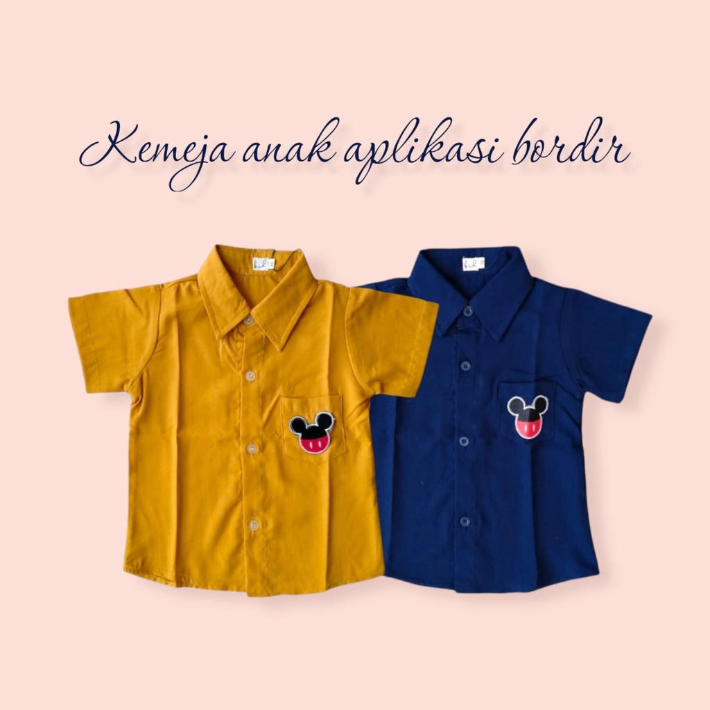 baju atasan/kemeja katun bayi/ anak laki-laki lengan pendek/ atasan kemeja bayi/ kemeja anak laki-la
